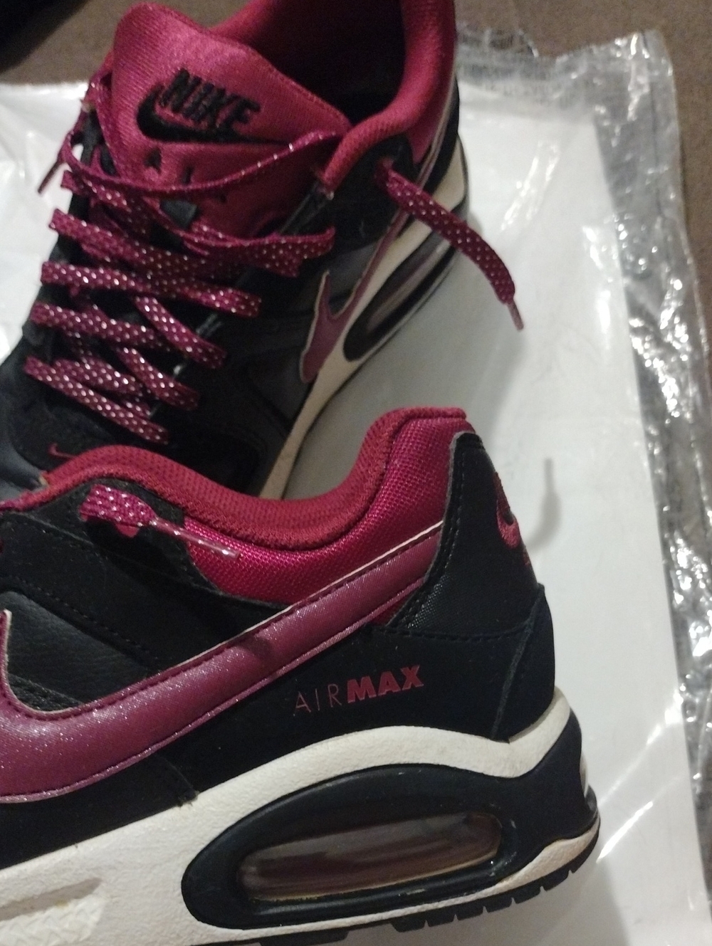 Nike Women’s Air Max Sneakers in Custom Vintage Burgundy and Black 2013